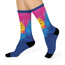 Load image into Gallery viewer, Luv it Blue Cushioned Crew Socks