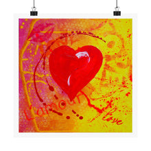 Load image into Gallery viewer, Talk 2 M3 "Love" yellow heart Poster
