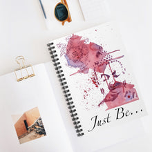 Load image into Gallery viewer, "Just Be" Red Spiral Notebook - Ruled Line