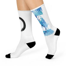 Load image into Gallery viewer, Zen Blue Cushioned Crew Socks