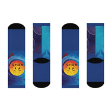 Load image into Gallery viewer, WTF Blue Cushioned Crew Socks