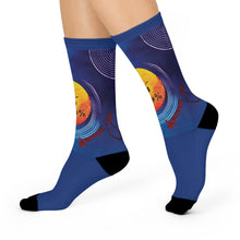 Load image into Gallery viewer, WTF Blue Cushioned Crew Socks