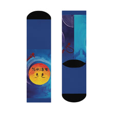 Load image into Gallery viewer, WTF Blue Cushioned Crew Socks