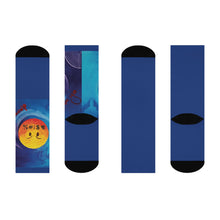 Load image into Gallery viewer, WTF Blue 1-off Cushioned Crew Socks