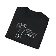 Load image into Gallery viewer, The "JustUs II" Protest Fist T-Shirt — Unisex Raised Fist Tee