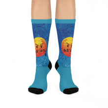 Load image into Gallery viewer, WTF Turquoise Cushioned Crew Socks