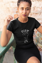 Load image into Gallery viewer, The Original "JustUs" Protest Fist T-Shirt — Unisex Raised Fist Tee