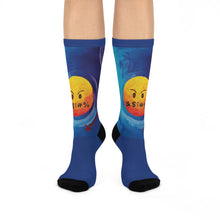 Load image into Gallery viewer, WTF Blue Cushioned Crew Socks