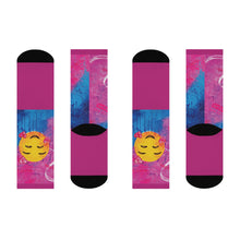 Load image into Gallery viewer, Luv it Pink Cushioned Crew Socks