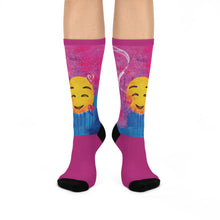 Load image into Gallery viewer, Luv it Pink Cushioned Crew Socks