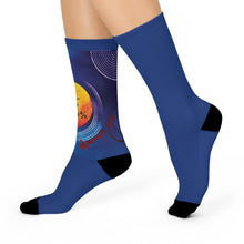 Load image into Gallery viewer, WTF Blue 1-off Cushioned Crew Socks
