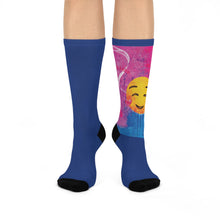 Load image into Gallery viewer, Luv it Blue 1-off Cushioned Crew Socks