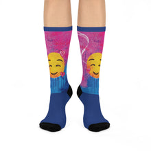 Load image into Gallery viewer, Luv it Blue Cushioned Crew Socks