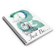 Load image into Gallery viewer, "Just Be" Green Spiral Notebook - Ruled Line