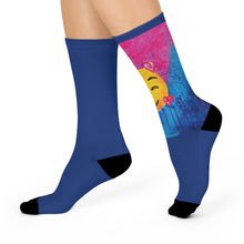 Load image into Gallery viewer, Luv it Blue 1-off Cushioned Crew Socks