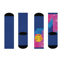 Load image into Gallery viewer, Luv it Blue 1-off Cushioned Crew Socks