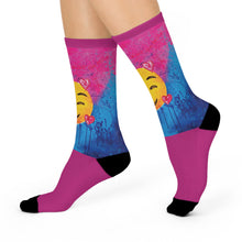 Load image into Gallery viewer, Luv it Pink Cushioned Crew Socks
