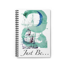 Load image into Gallery viewer, &quot;Just Be&quot; Green Spiral Notebook - Ruled Line
