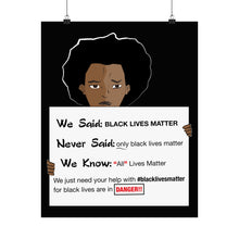 Load image into Gallery viewer, Just Us: Black Lives Matter Matte Vertical Posters

