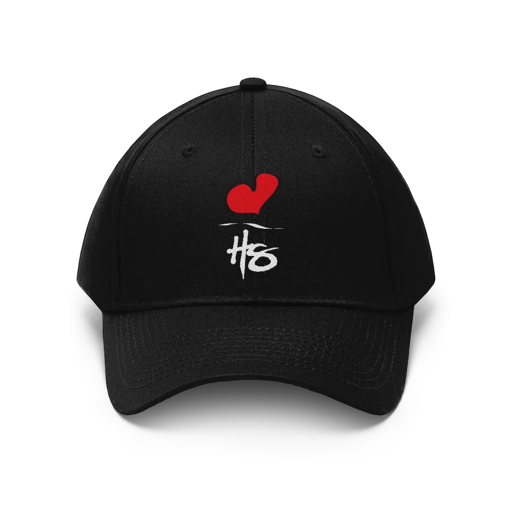 Unique Love Over Hate Unisex Twill Hat