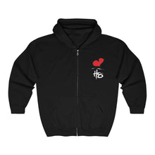Load image into Gallery viewer, Unique Love Over Hate Unisex Heavy Blend™ Full Zip Hooded Sweatshirt
