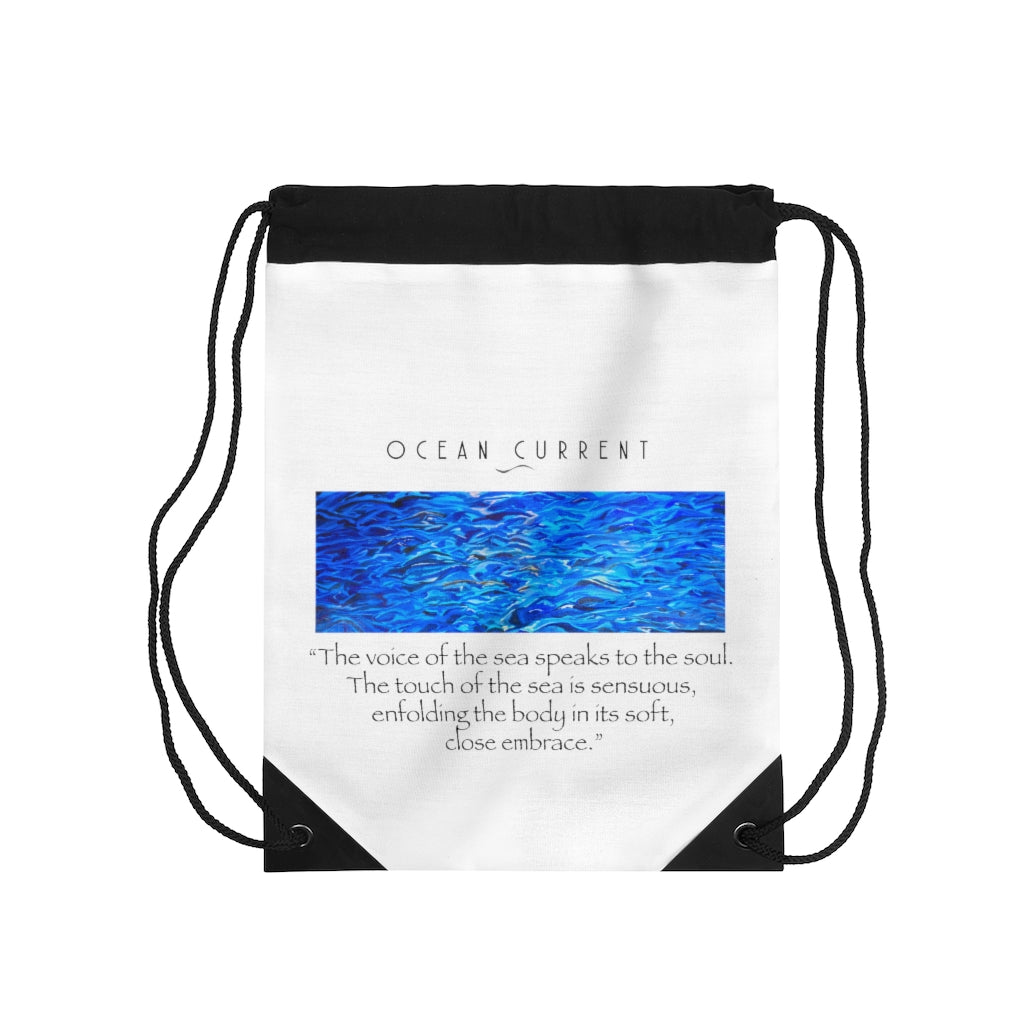 Ocean Current Drawstring Bag
